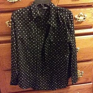 Black White Blouse
